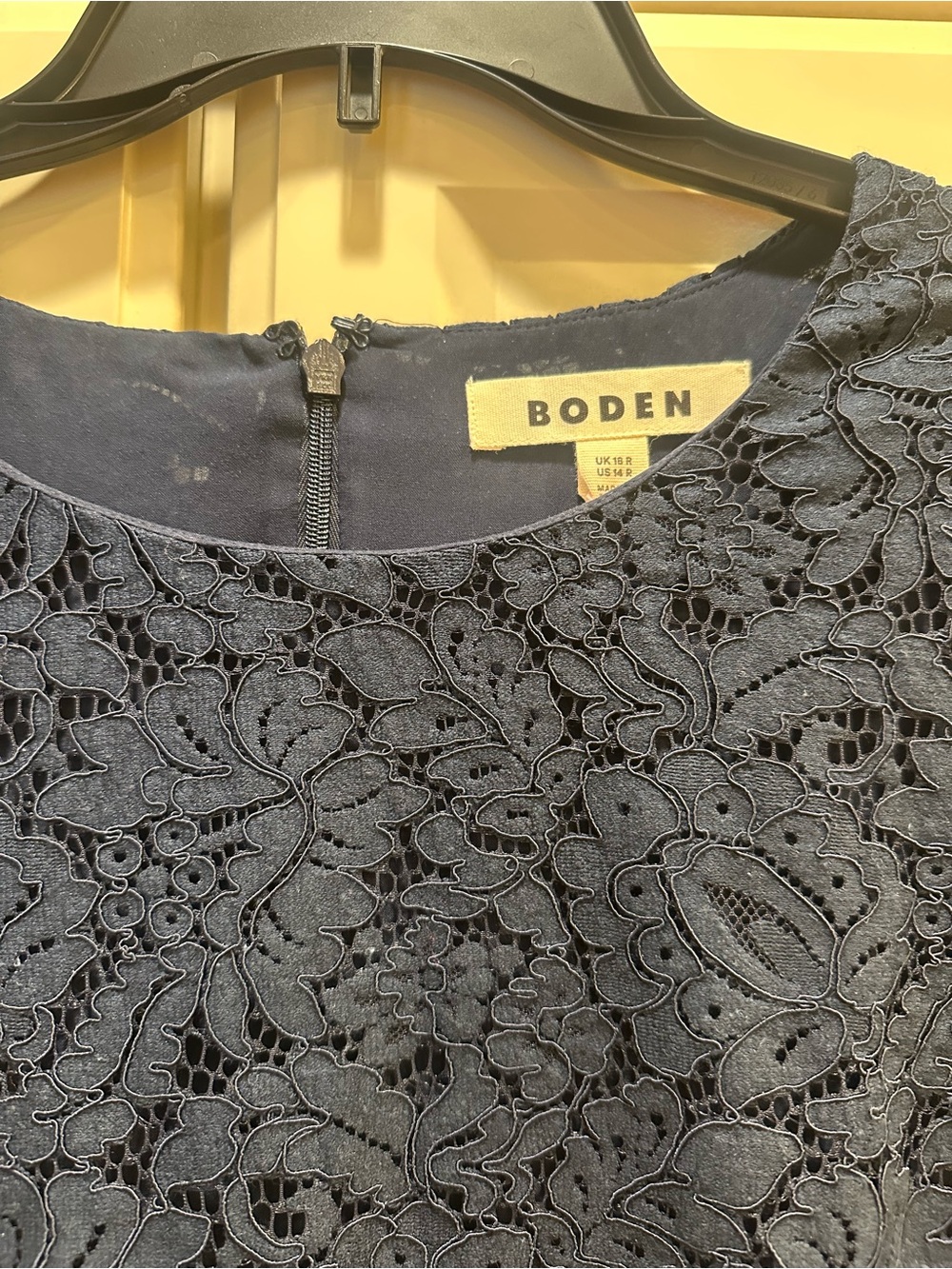 Boden Navy Lace Long Sleeve Shift - Picture 7 of 15